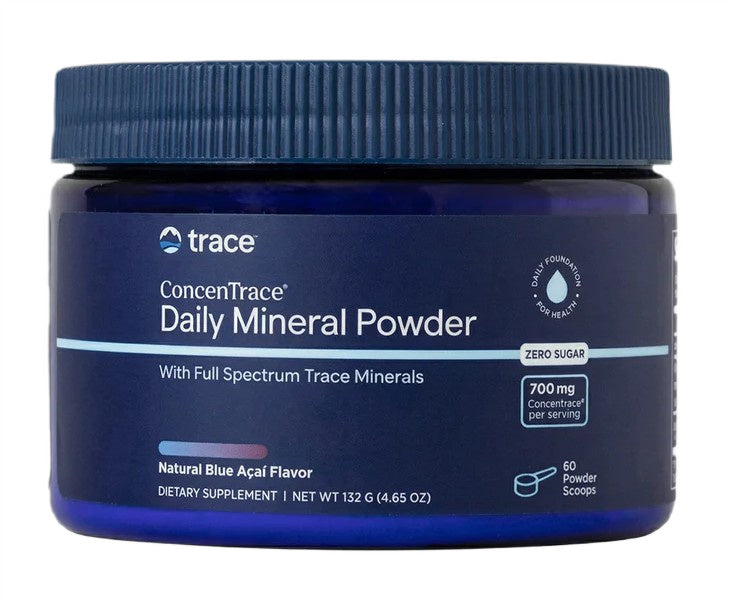 ConcenTrace Daily Mineral Powder, Natural Blue Acai - 132 grams - Trace Minerals
