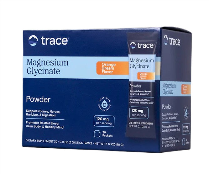 Magnesium Glycinate Powder Stick Packs, Orange Dream - 30 x 3g - Trace Minerals