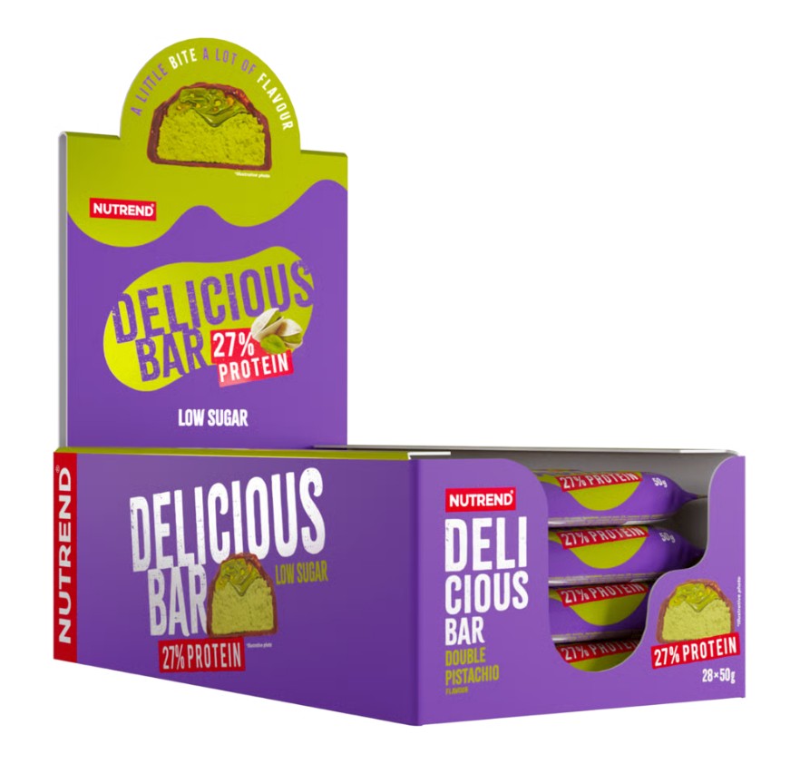 Delicious Protein Bar, Double Pistachio - 28 x 50g - Nutrend