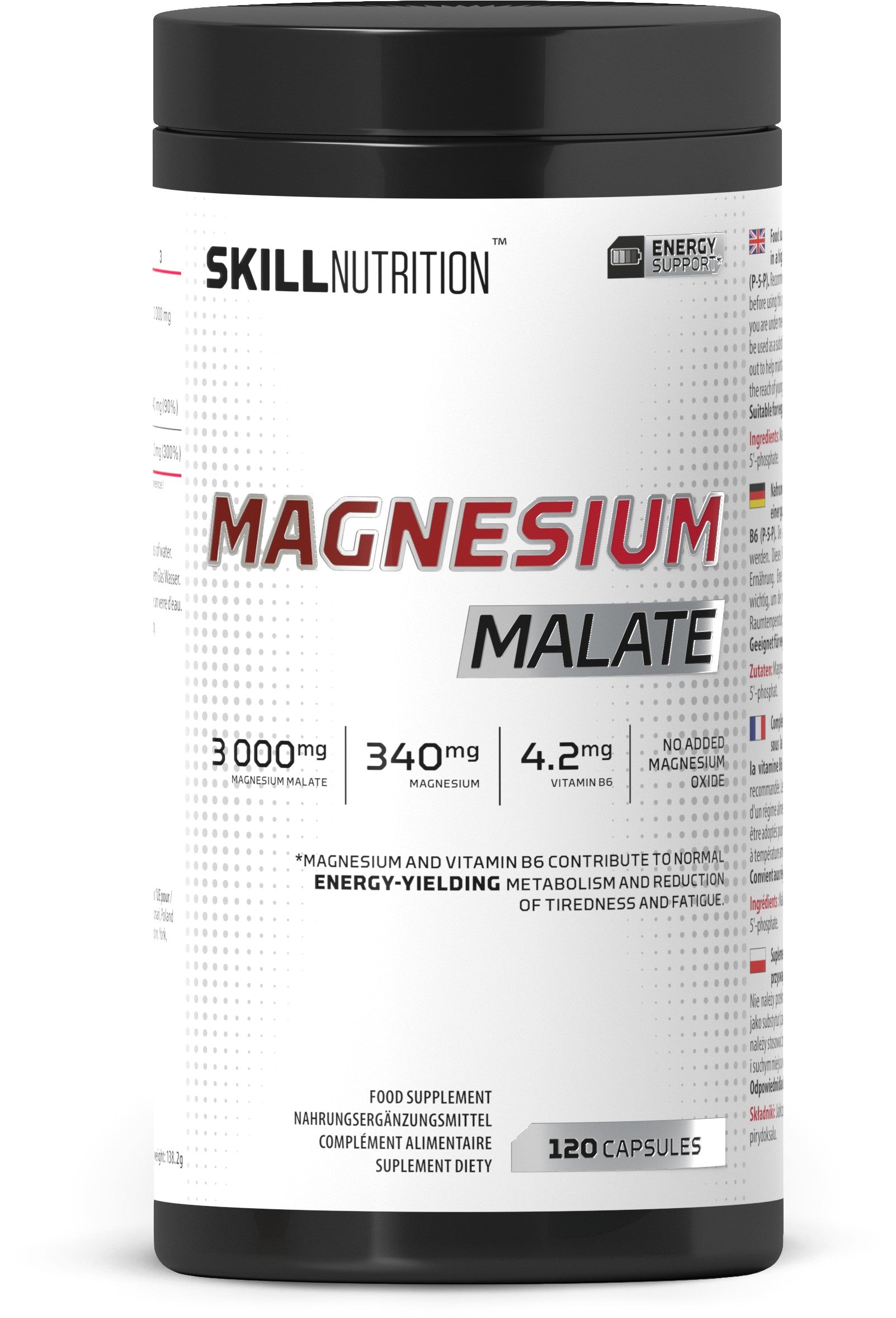 Magnesium Malate - 120 caps - Skill Nutrition