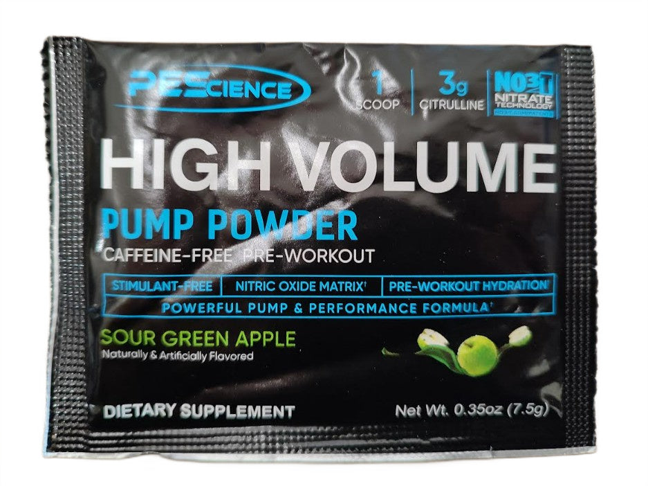 High Volume (New Formula), Sour Green Apple - 7.5 grams (1 serving) - PEScience