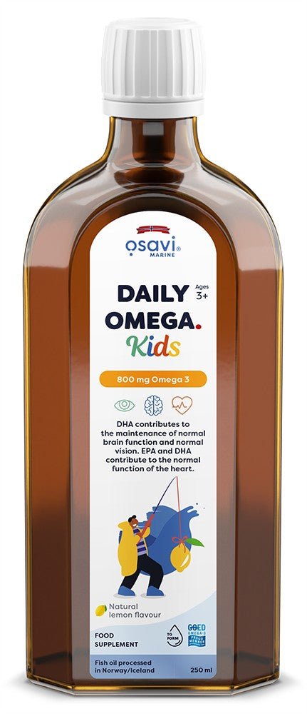 Daily Omega Kids, 800mg Omega 3 (Natural Lemon) - 250 ml. - Osavi