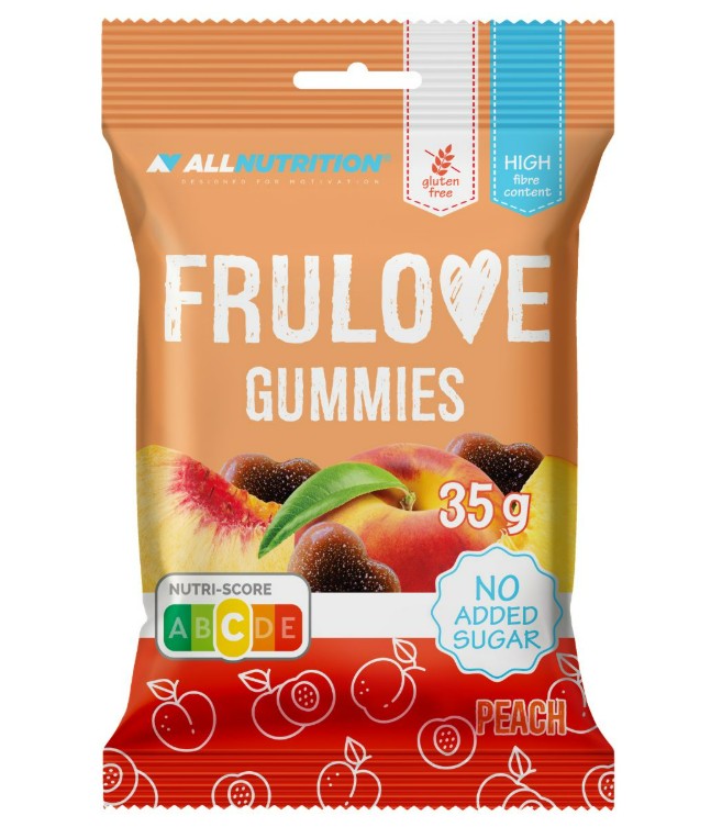 Frulove Gummies, Peach - 35 grams - Allnutrition