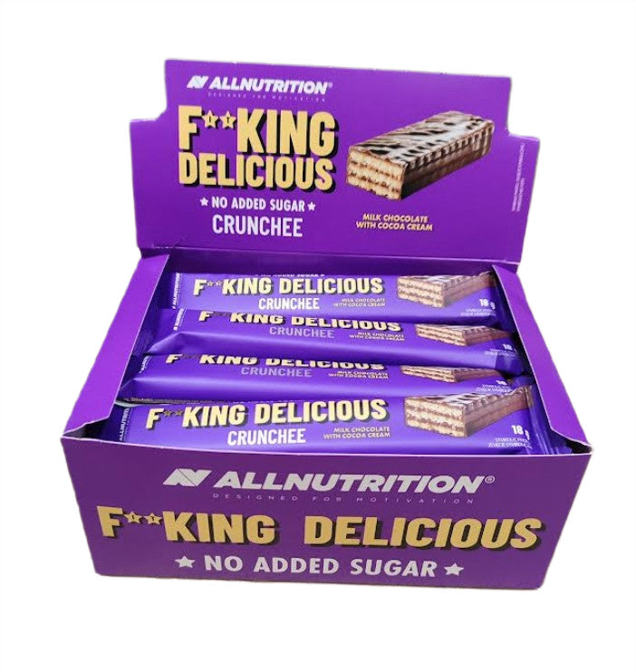 Fitking Delicious Crunchee, Milk Chocolate with Cocoa Cream - 20 x 18g - Allnutrition