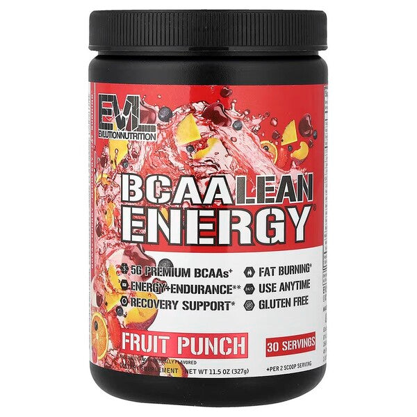 BCAA Lean Energy, Fruit Punch - 327 grams - EVLution Nutrition