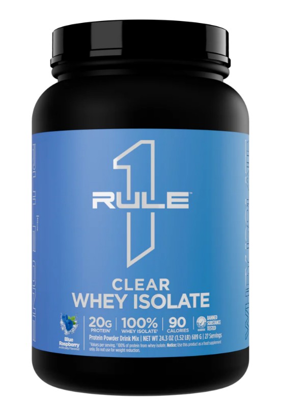 Clear Whey Isolate, Blue Raspberry - 689 grams - Rule One