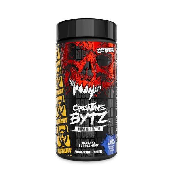 Creatine Bytz Chewables, Tang Blue Razz - 80 chewables - Mutant
