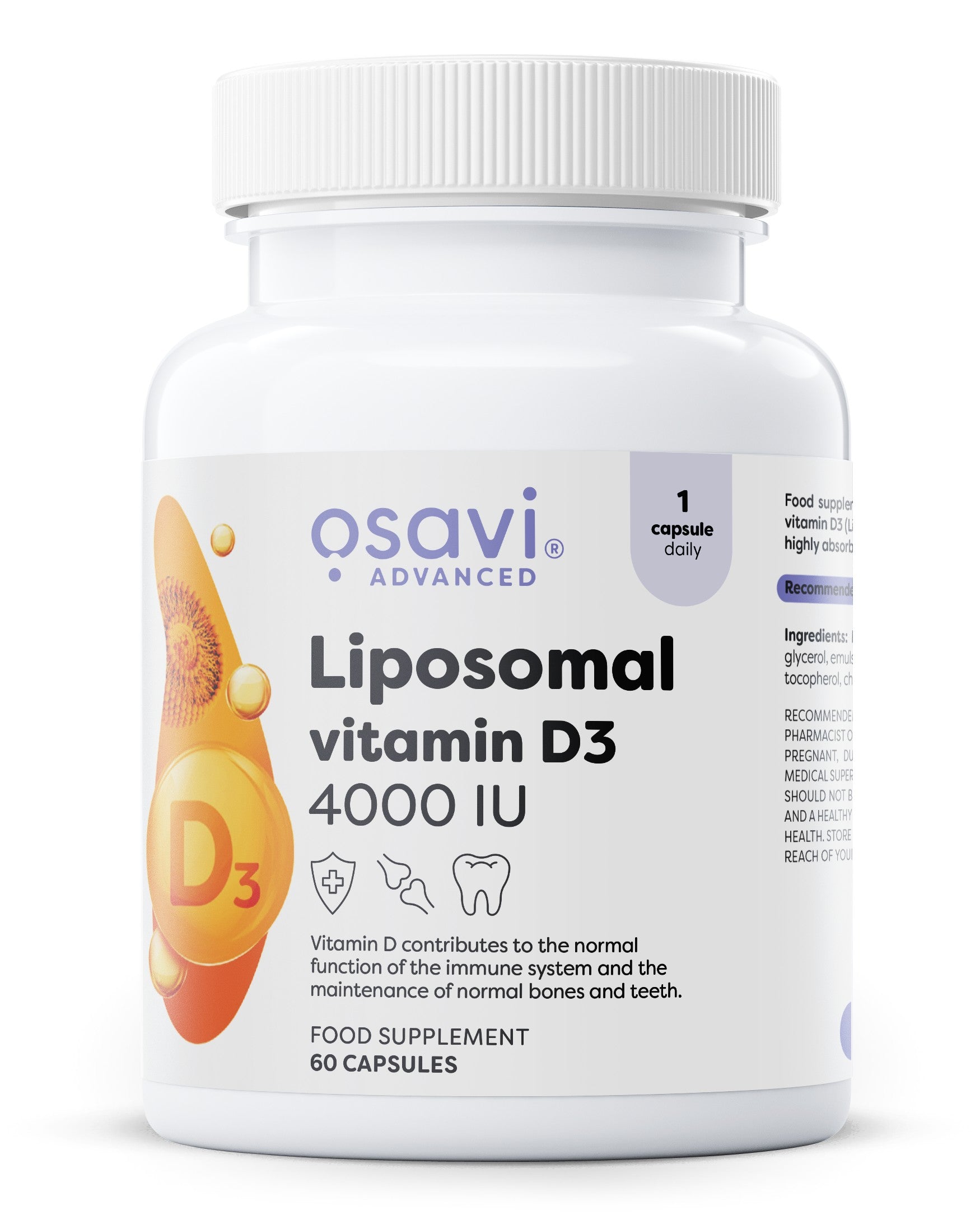 Liposomal Vitamin D3, 4000 IU - 60 caps - Osavi