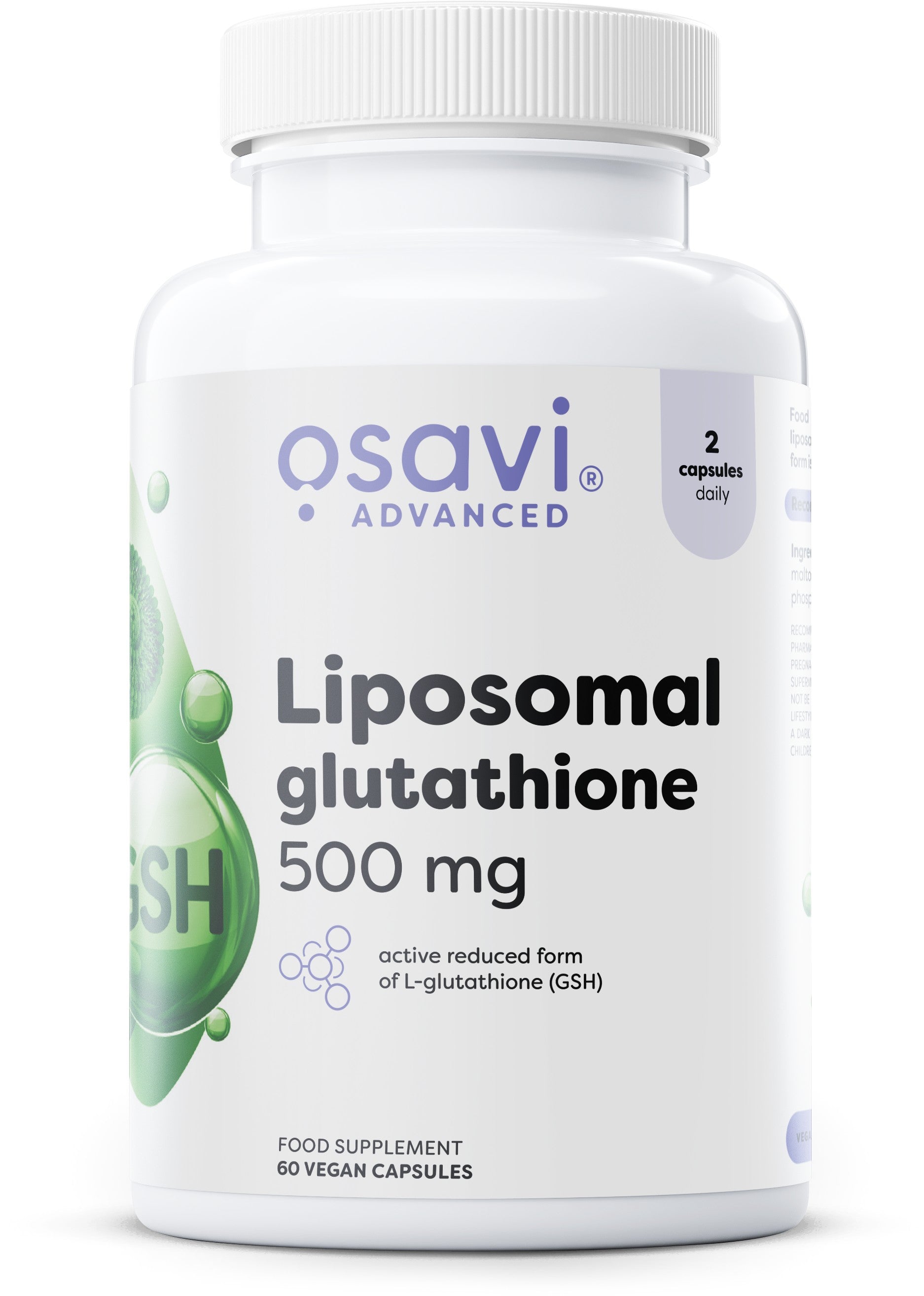 Liposomal Glutathione, 500 mg - 60 vegan caps - Osavi