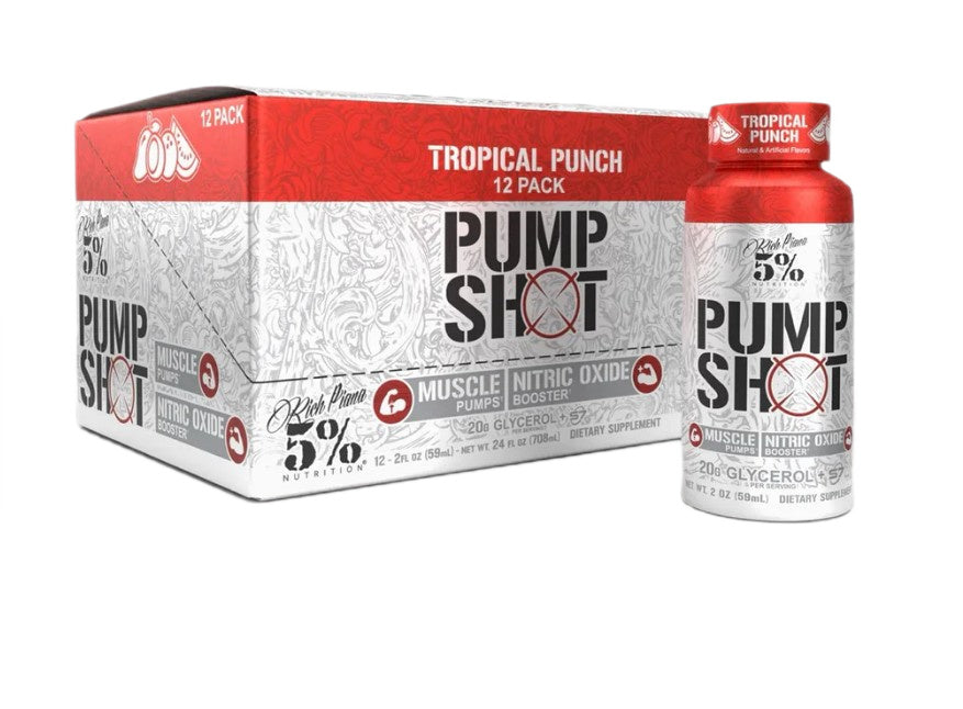 Pump Shot, Tropical Punch - 12 x 59 ml. - 5% Nutrition