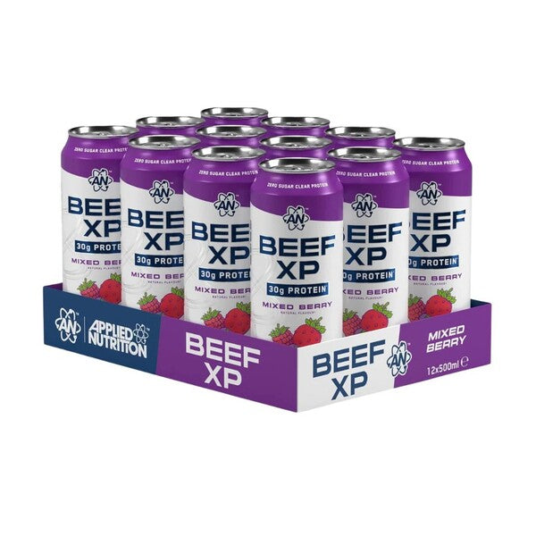 Beef XP Cans, Mixed Berry - 12 x 500 ml. - Applied Nutrition