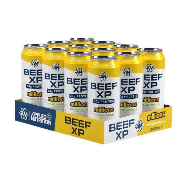 Beef XP Cans, Millions Pineapple - 12 x 500 ml. - Applied Nutrition