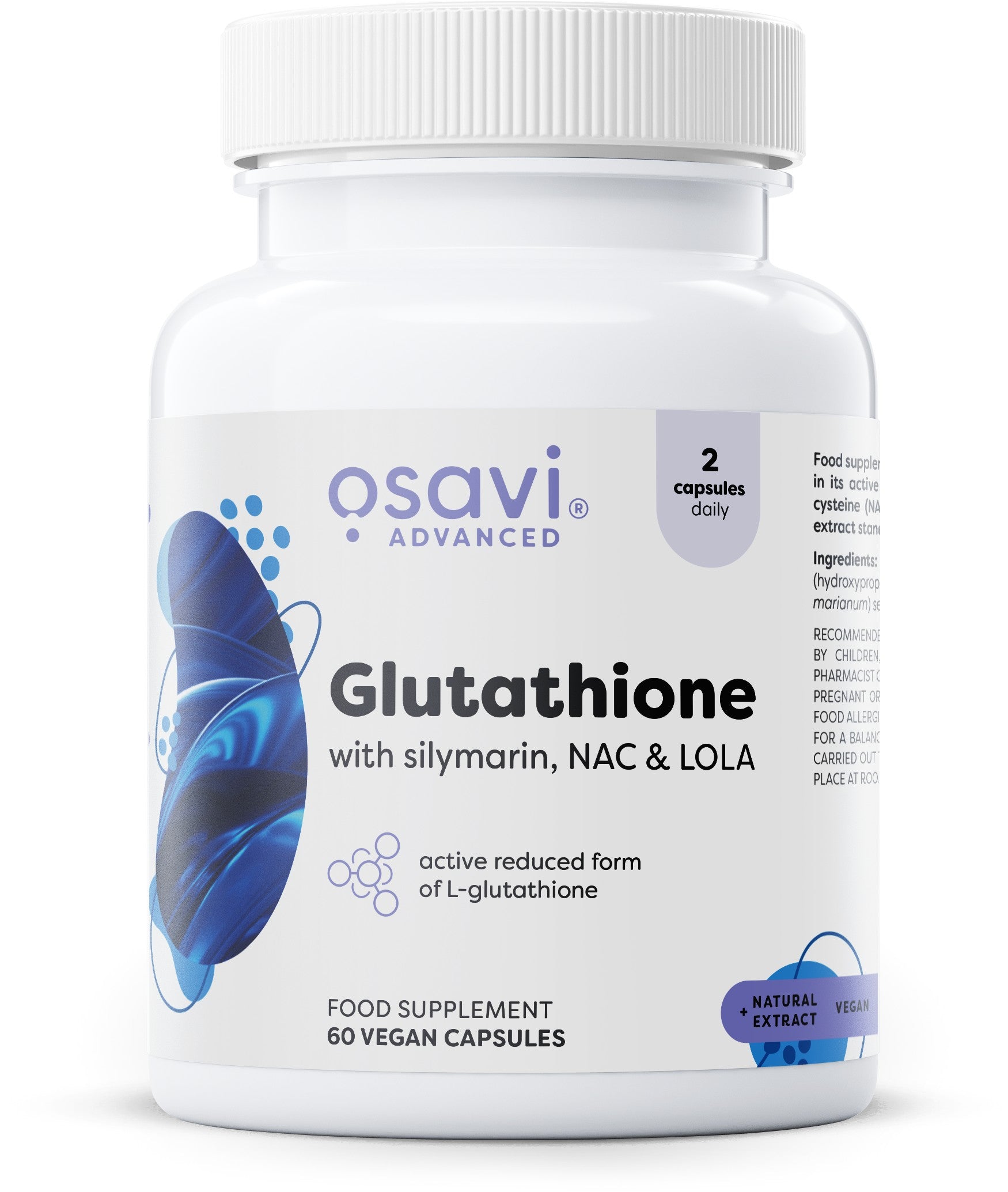 Glutathione with Silymarin, NAC & LOLA - 60 vegan caps - Osavi