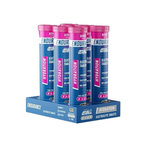 Endurance Hydration Electrolyte Effervescent Tablets, Berry - 6 x 20 tabs - Applied Nutrition