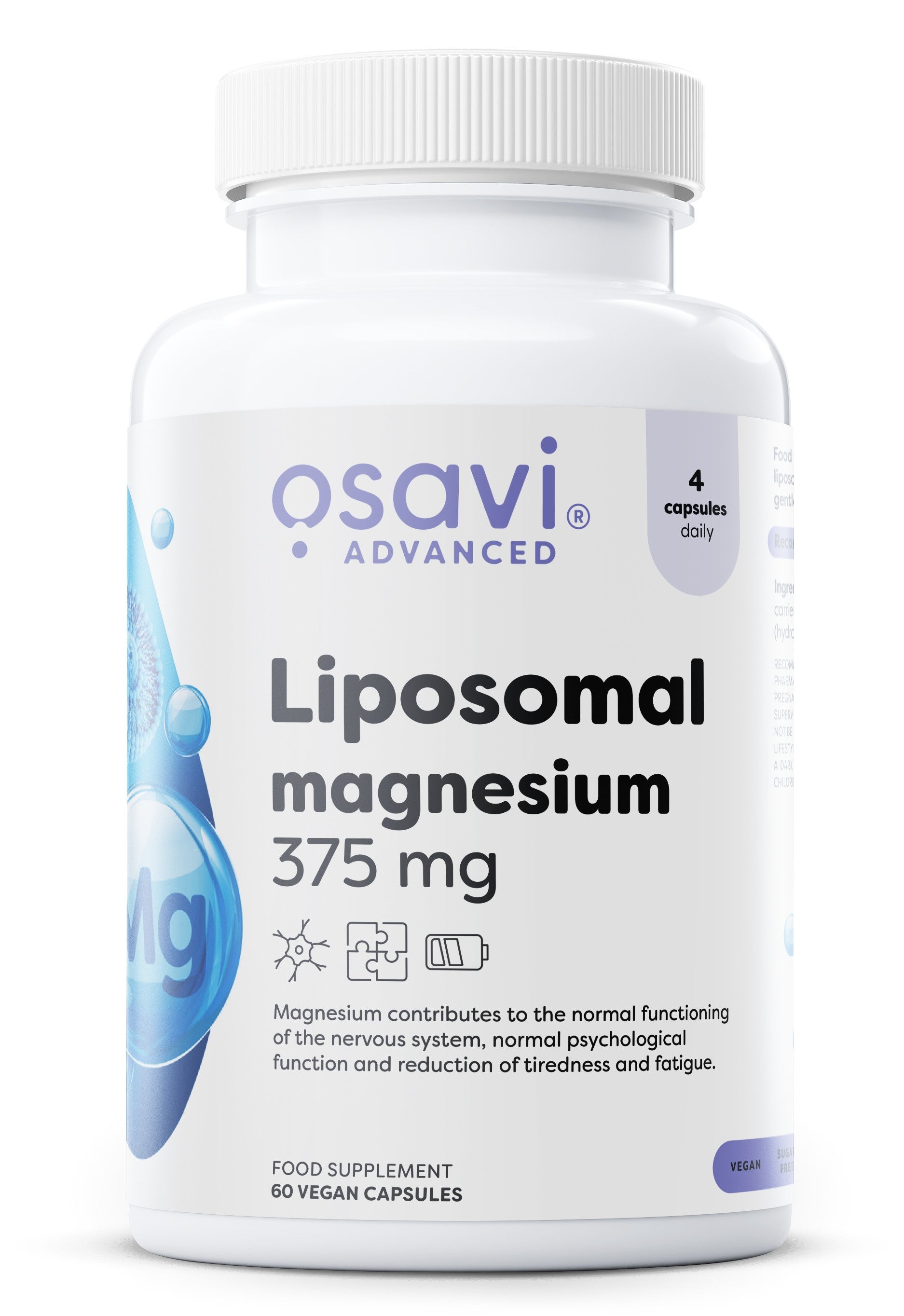 Liposomal Magnesium, 375 mg - 60 vegan caps - Osavi