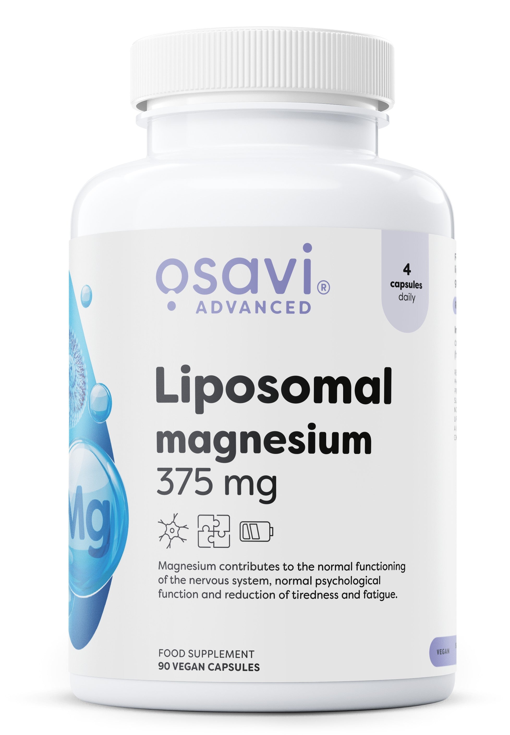 Liposomal Magnesium, 375 mg - 90 vegan caps - Osavi