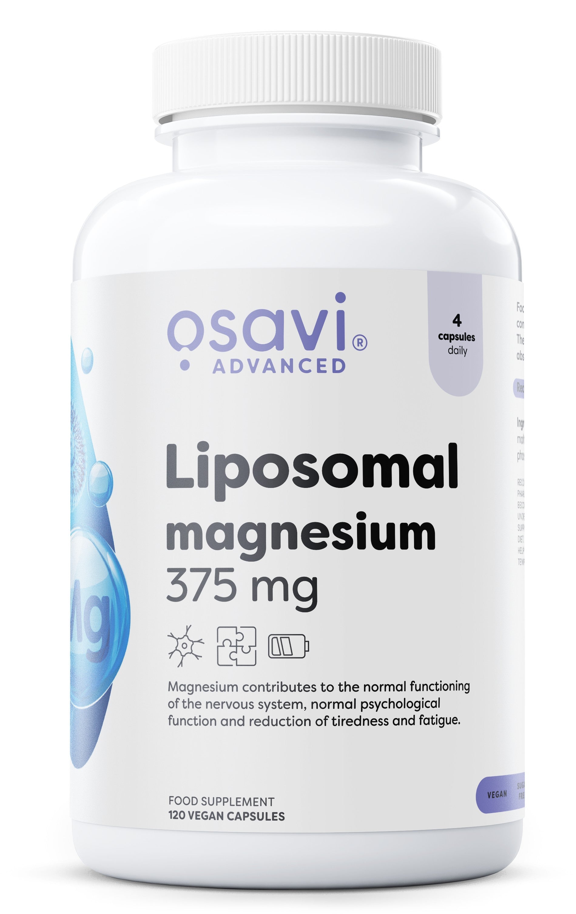 Liposomal Magnesium, 375 mg - 120 vegan caps - Osavi