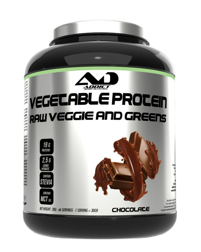 Vegetable Protein Raw Veggie and Greens, Chocolate - 2000 grams - Addict Sport Nutrition