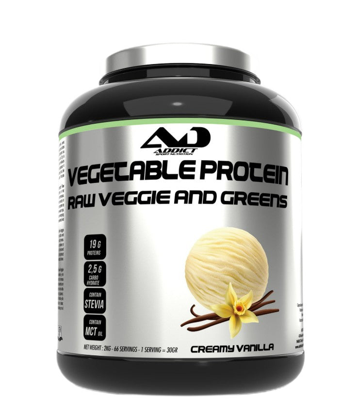 Vegetable Protein Raw Veggie and Greens, Creamy Vanilla - 2000 grams - Addict Sport Nutrition