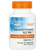 Natural Vitamin K2 MK7 with MenaQ7, 45mcg - 60 vcaps - Doctor's Best
