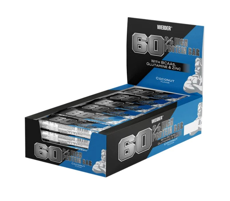 60% Protein Bar, Coconut - 24 x 45g - Weider