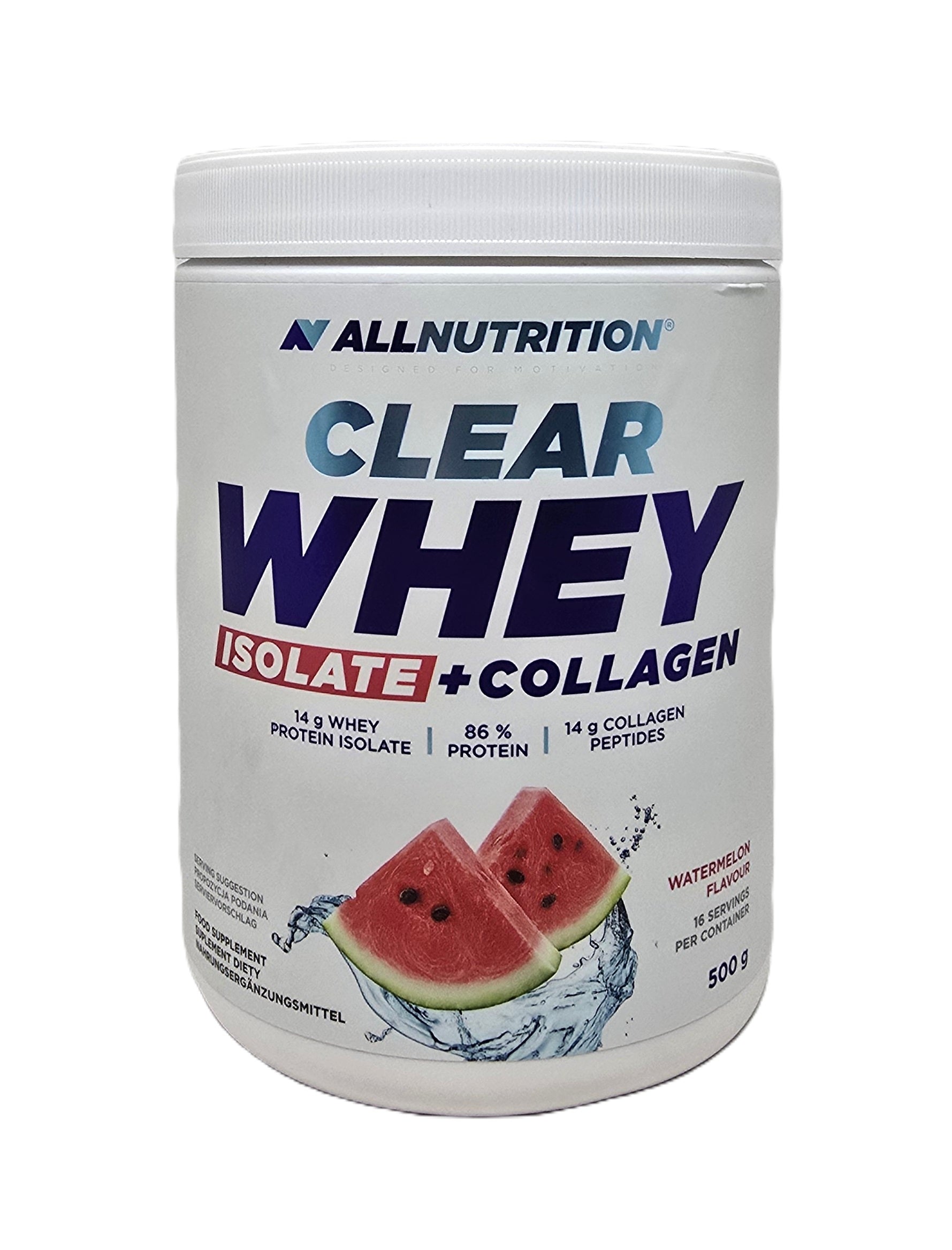 Clear Whey Isolate + Collagen, Watermelon - 500 grams - Allnutrition
