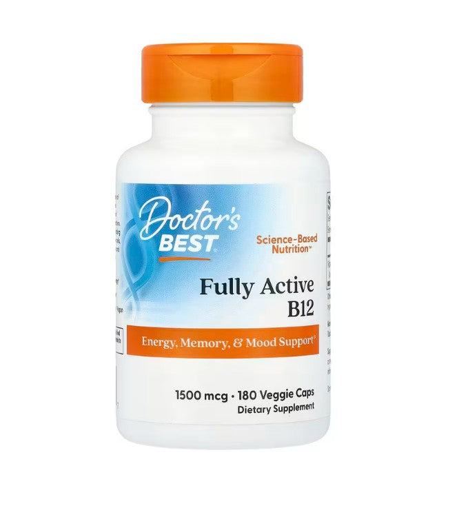 Fully Active B12, 1500mcg - 180 vcaps - Doctor's Best