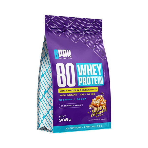 80 Whey Protein, Salted Caramel - 908 grams - 6PAK