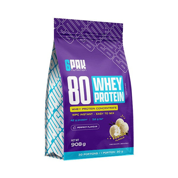 80 Whey Protein, Vanilla - 908 grams - 6PAK