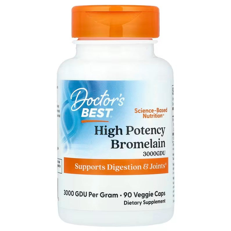 High Potency Bromelain, 3000 GDU - 90 vcaps - Doctor's Best