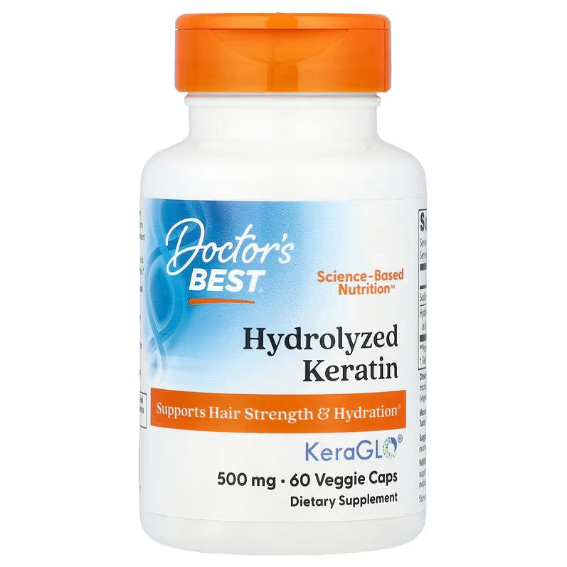Hydrolyzed Keratin, 500mg - 60 vcaps - Doctor's Best