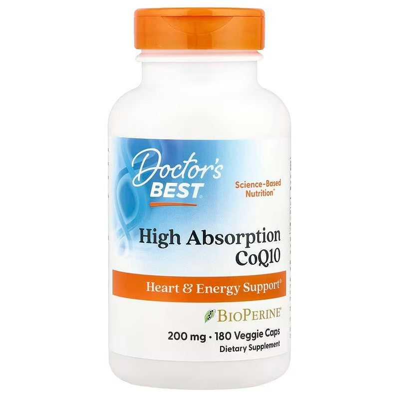 High Absorption CoQ10 with BioPerine, 200mg - 180 vcaps - Doctor's Best