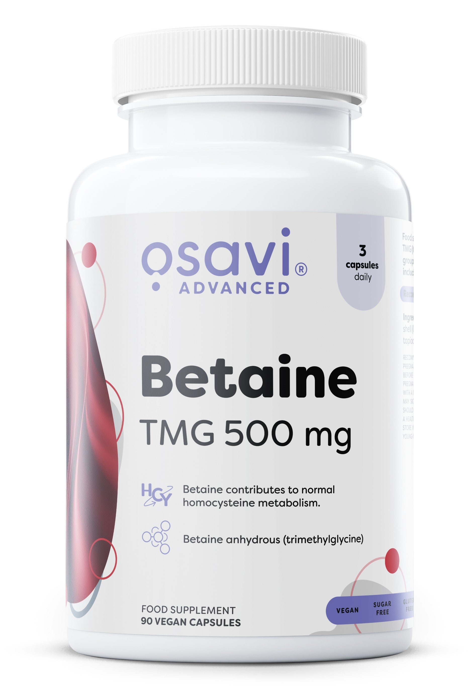 Betaine, TMG 500mg - 90 vegan caps - Osavi