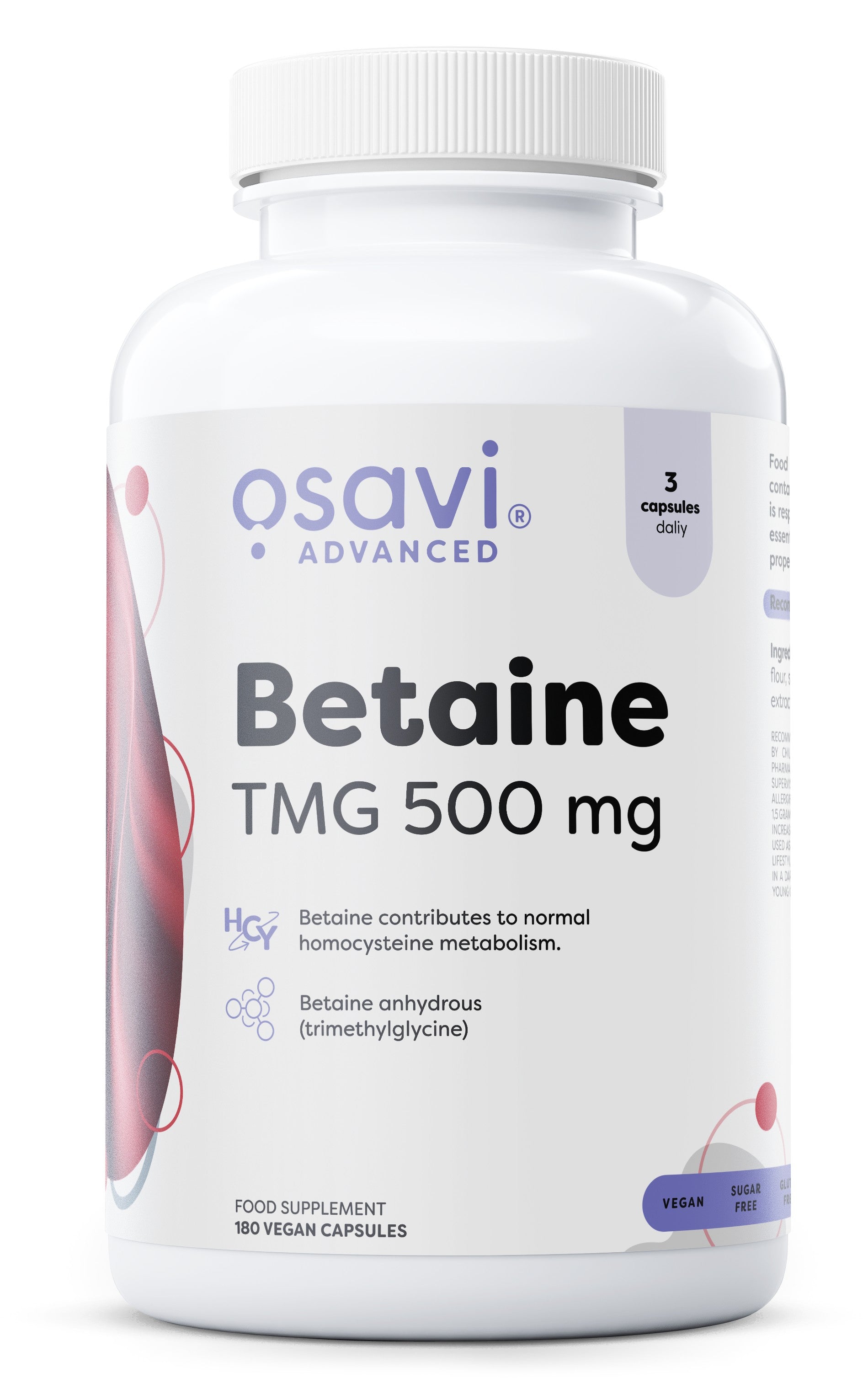 Betaine, TMG 500mg - 180 vegan caps - Osavi