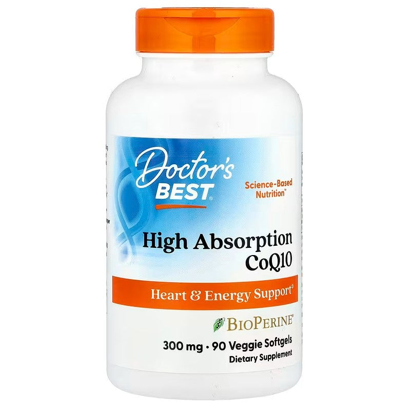 High Absorption CoQ10 with BioPerine, 300mg - 90 veggie softgels - Doctor's Best