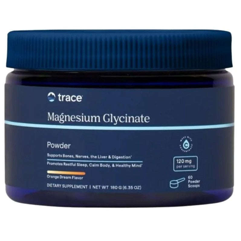 Magnesium Glycinate Powder, Orange Dream - 180 grams - Trace Minerals