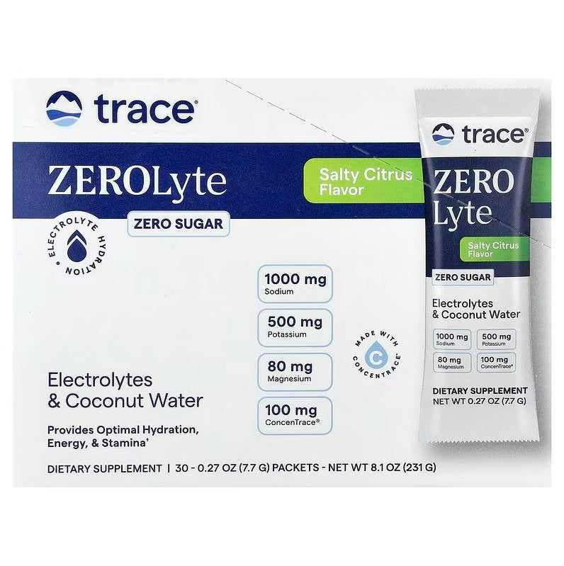 ZEROLyte, Salty Citrus - 30 packets - Trace Minerals