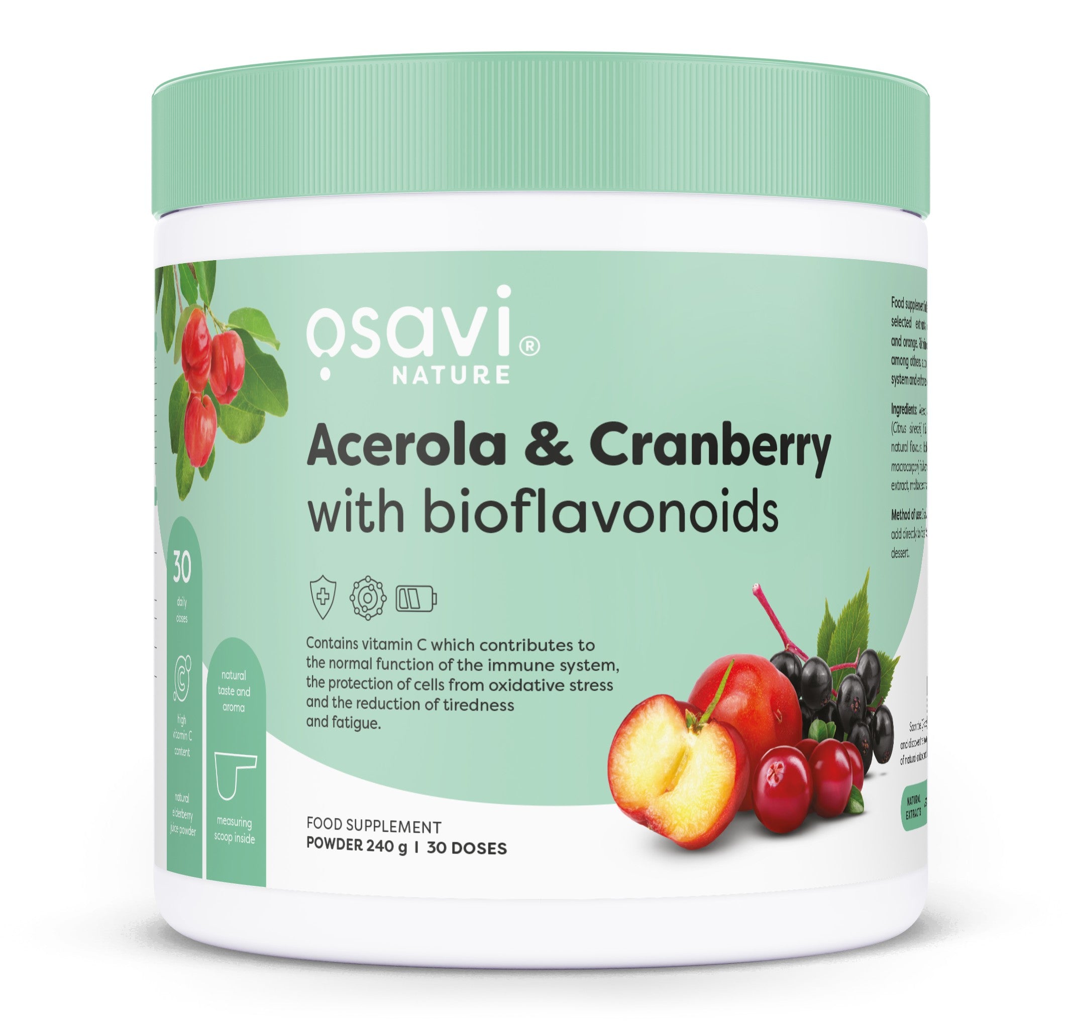 Acerola & Cranberry with Bioflavonoids - 240 grams - Osavi