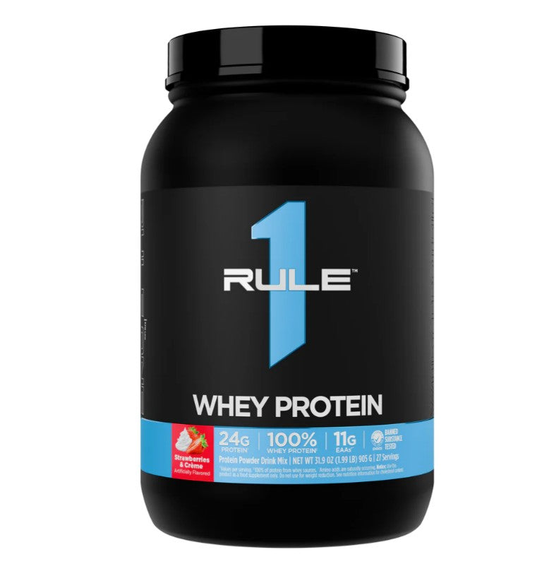 R1 Whey Protein, Strawberries & Creme - 905 grams - Rule One