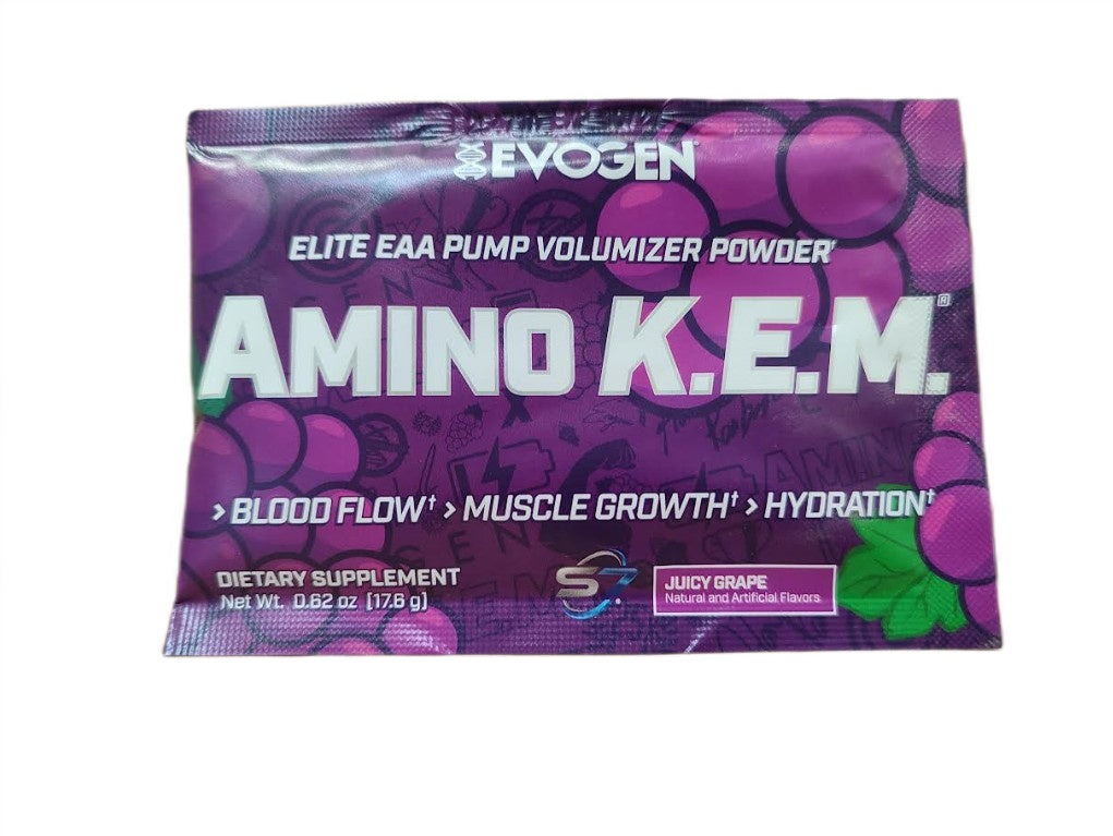 Amino K.E.M. EAA, Juicy Grape - 17.6 grams (1 serving) - Evogen
