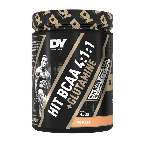 HIT BCAA 4:1:1 + Glutamine, Peach - 450 grams - Dorian Yates