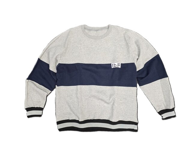 TBJP Sweatshirt, Grey Navy Blue - Large - Trained by JP