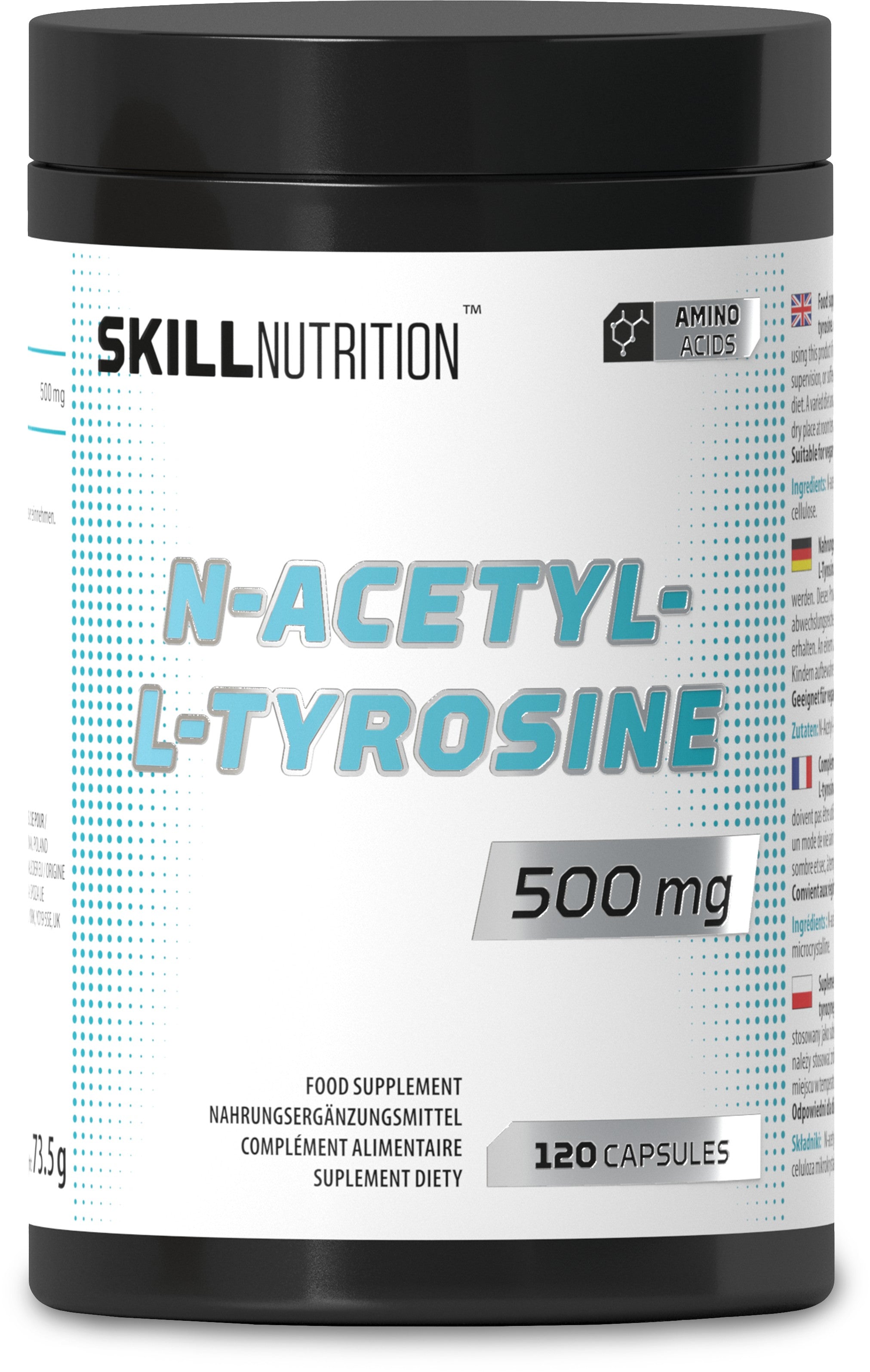 N-Acetyl-L-Tyrosine, 500mg - 120 vegan caps - Skill Nutrition