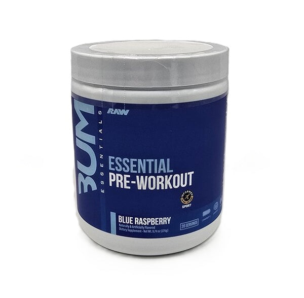CBUM Essential Pre-Workout, Blue Raspberry - 276 grams - Raw Nutrition
