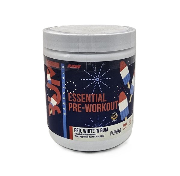 CBUM Essential Pre-Workout, Red White 'N Bum - 266 grams - Raw Nutrition