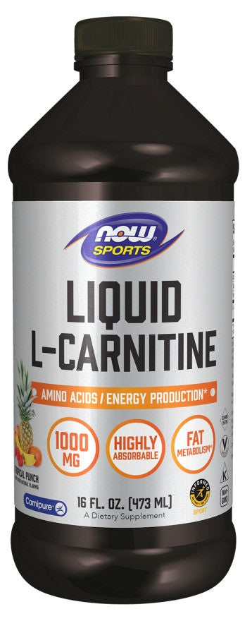 Liquid L-Carnitine, 1000mg Tropical Punch - 473 ml. - NOW Foods