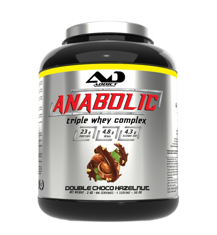 Anabolic Triple Whey Complex, Double Choco Hazelnut - 2000 grams - Addict Sport Nutrition