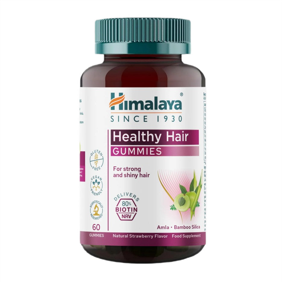 Healthy Hair Gummies, Natural Strawberry - 60 gummies - Himalaya