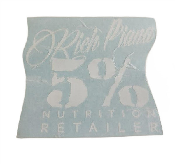5% Nutrition Window Cling, Blue & White - 5% Nutrition