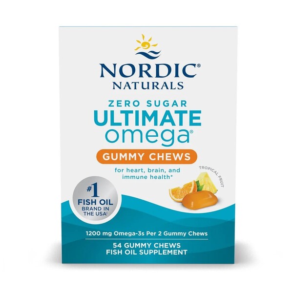 Ultimate Omega Gummy Chews, 1200mg Tropical Fruit - 54 gummies - Nordic Naturals